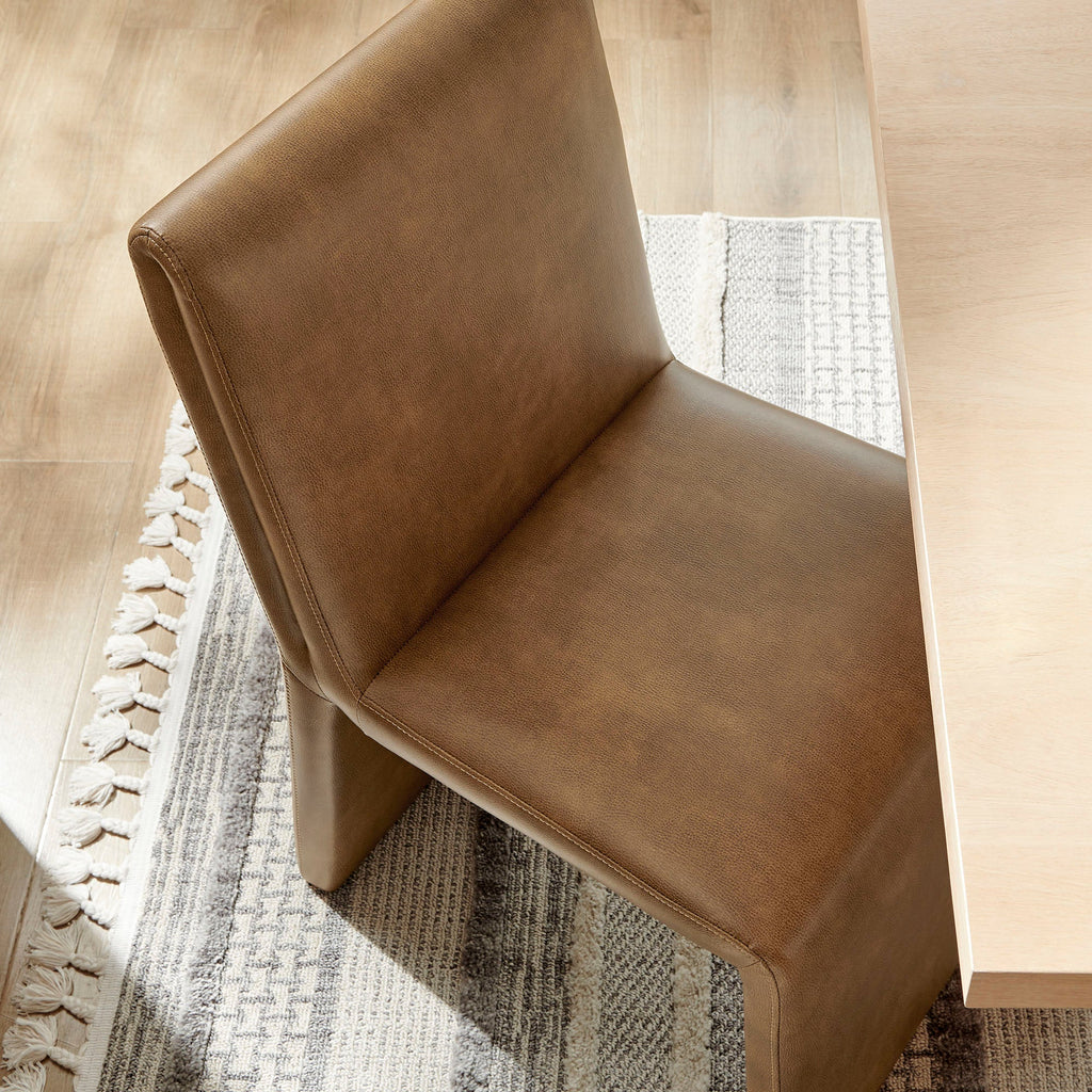 Emory Vegan Leather Dining Side Chair Set of 2