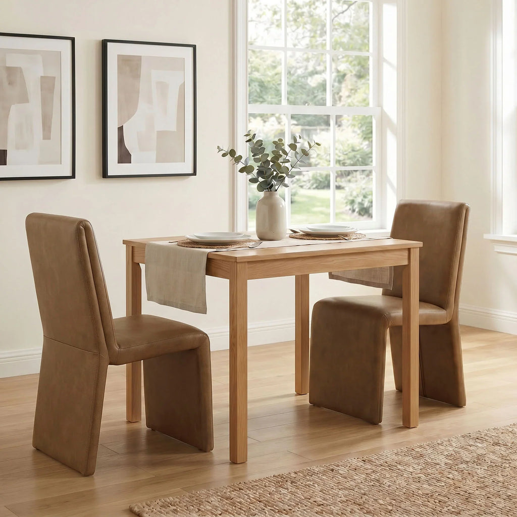 Emory Vegan Leather Dining Side Chair Set of 2