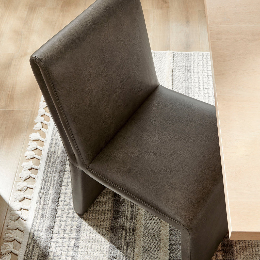 Emory Vegan Leather Dining Side Chair Set of 2