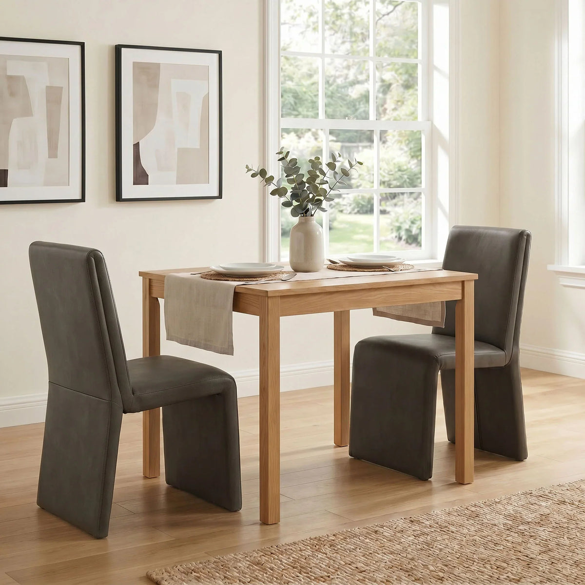 Emory Vegan Leather Dining Side Chair Set of 2