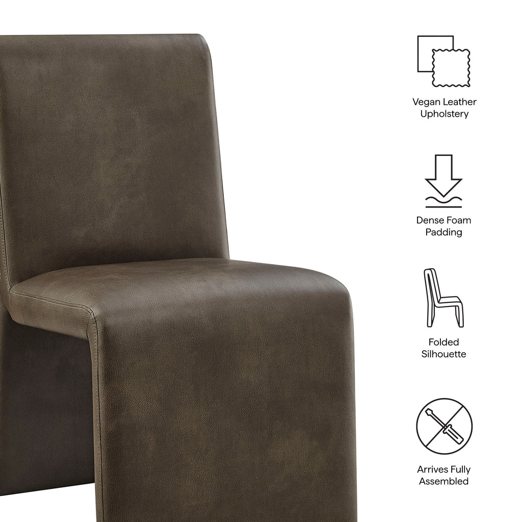 Emory Vegan Leather Dining Side Chair Set of 2