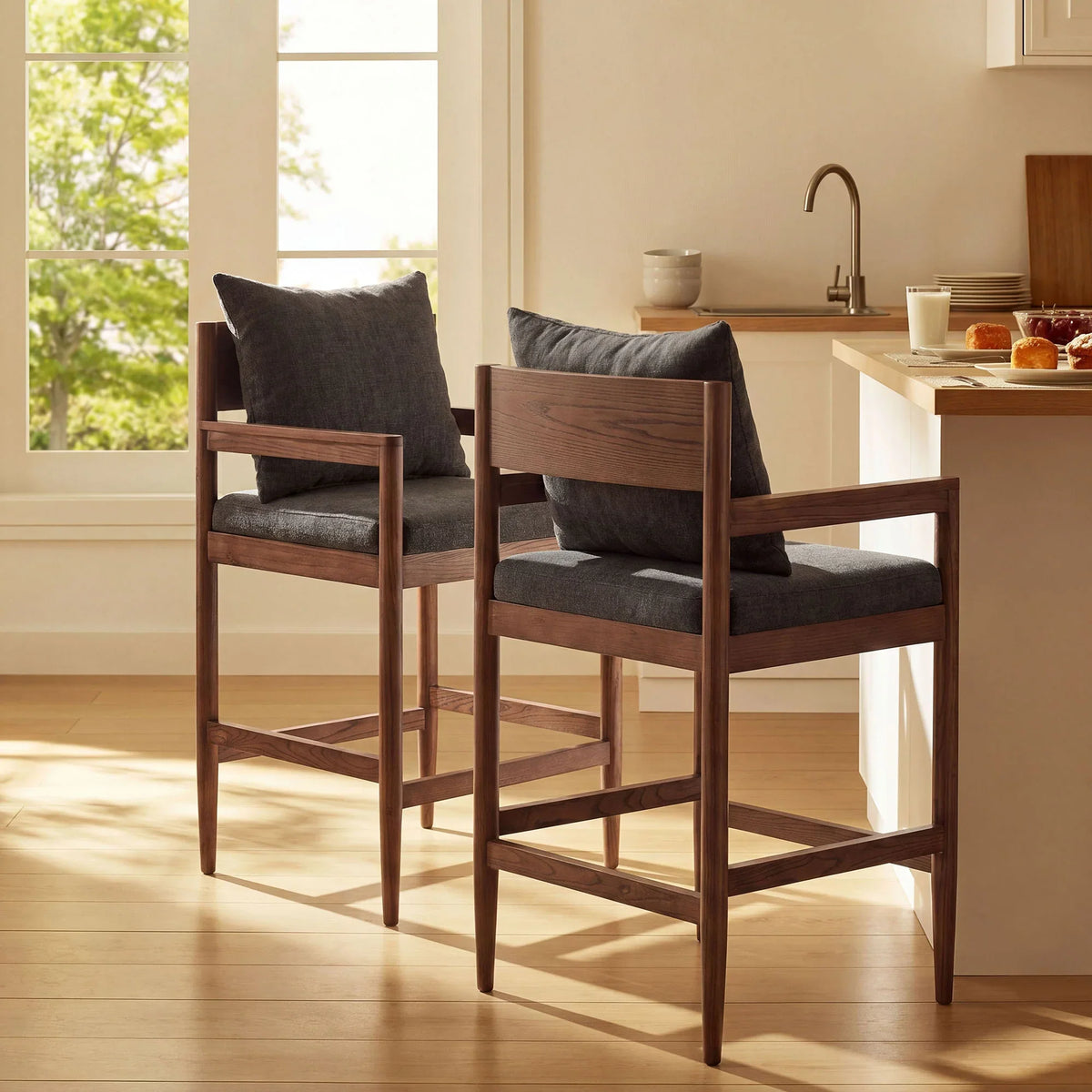 Remington Wood Counter Stool Set of 2