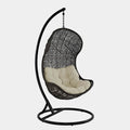 Parlay Swing Outdoor Patio Fabric Lounge Chair in Espresso Beige