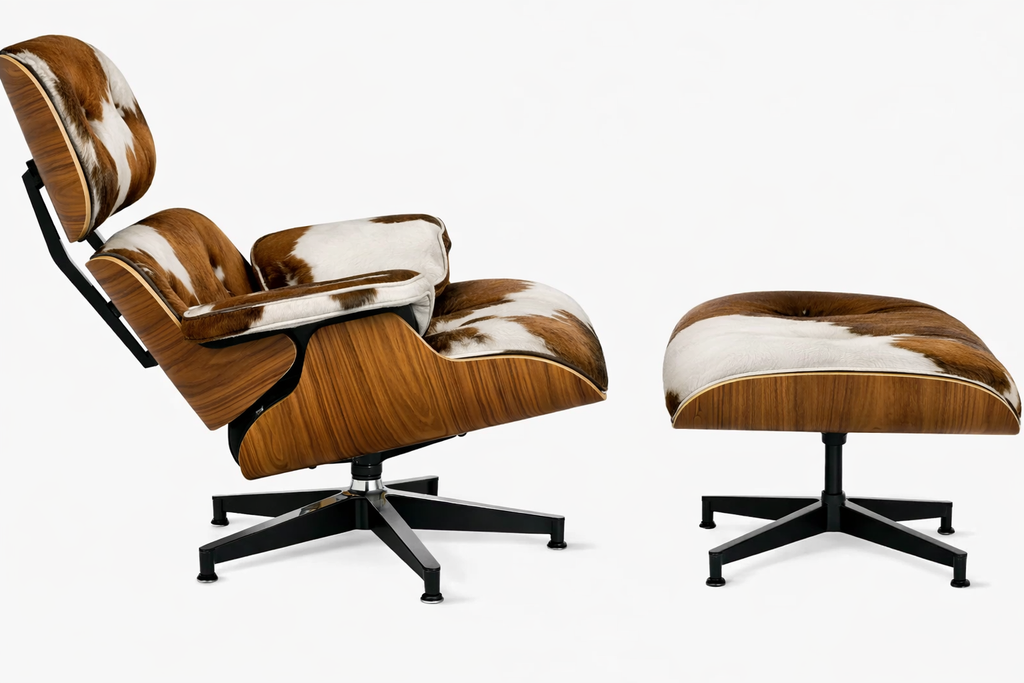 Eames Lounge Chair And Ottoman - Tall Version (Cow Hide)