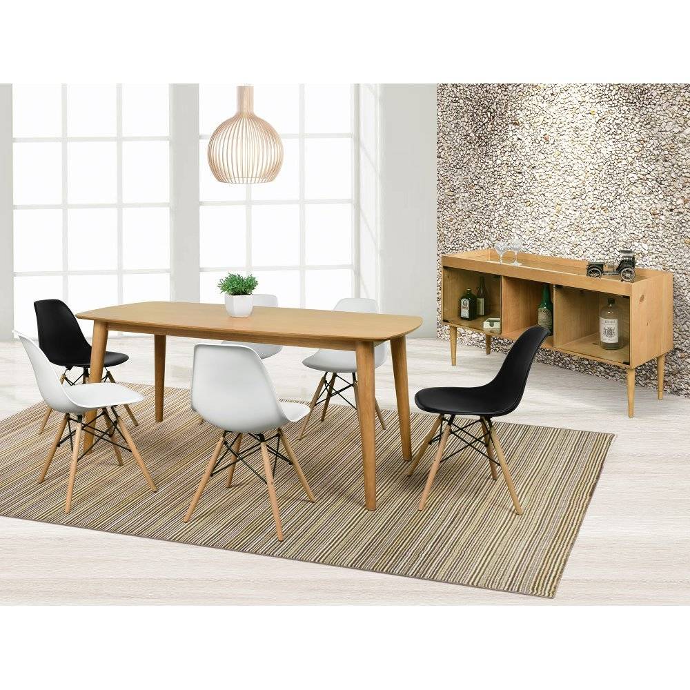 Eames Eiffel Molded Plastic Chair (Natural Base)