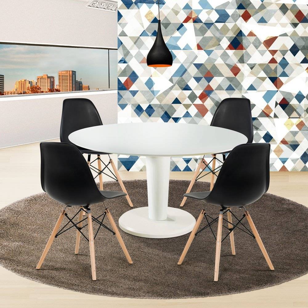Eames Eiffel Molded Plastic Chair (Natural Base)
