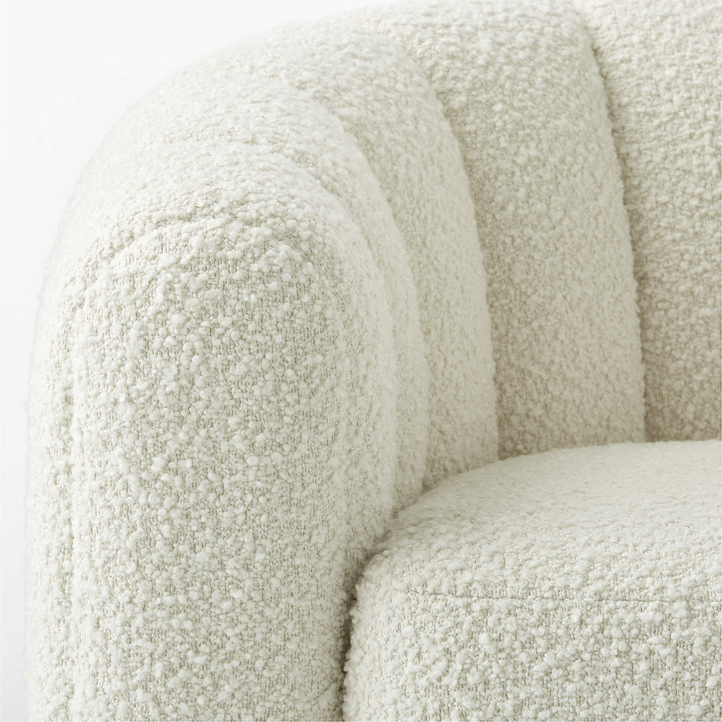 Fitz Channeled Boucle Swivel Chair