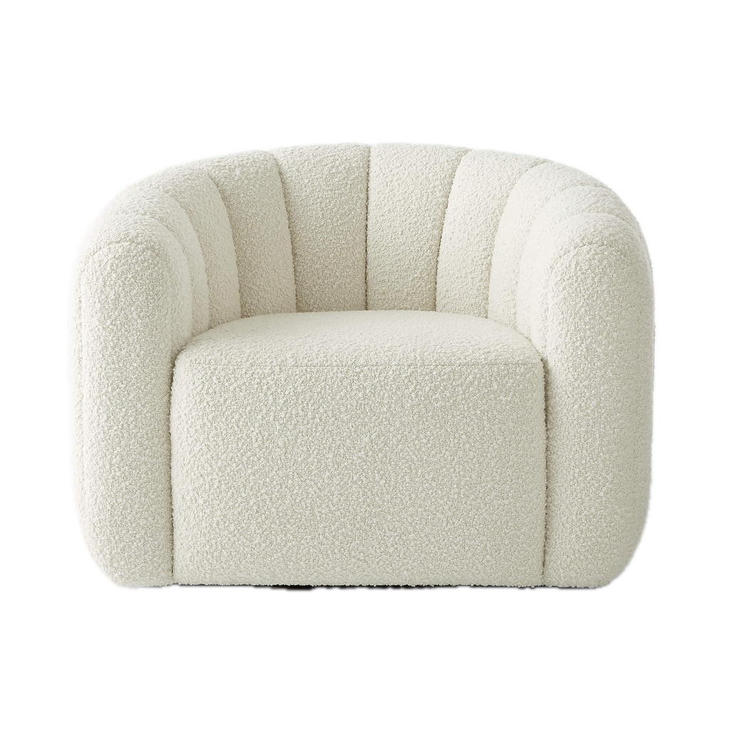 Fitz Channeled Boucle Swivel Chair
