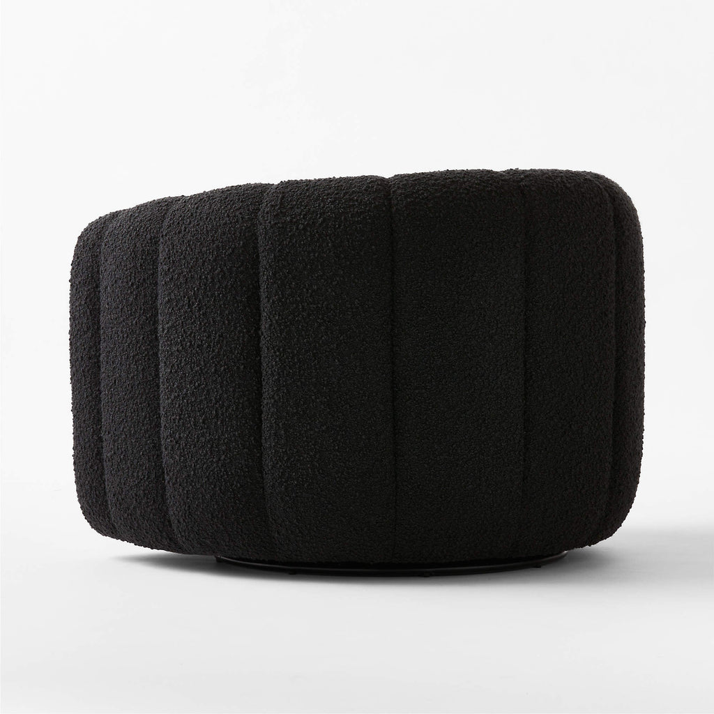 Fitz Channeled Boucle Swivel Chair