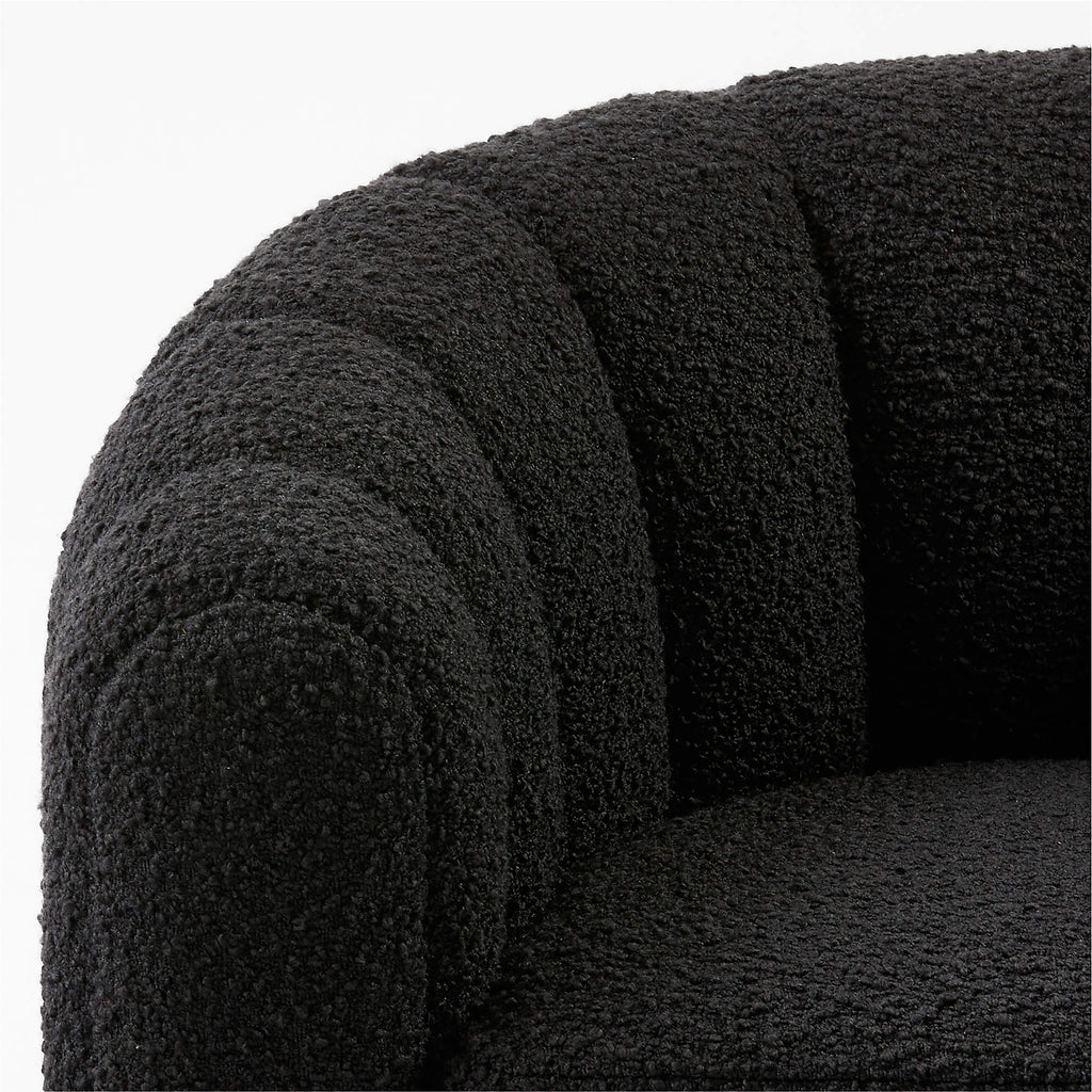 Fitz Channeled Boucle Swivel Chair
