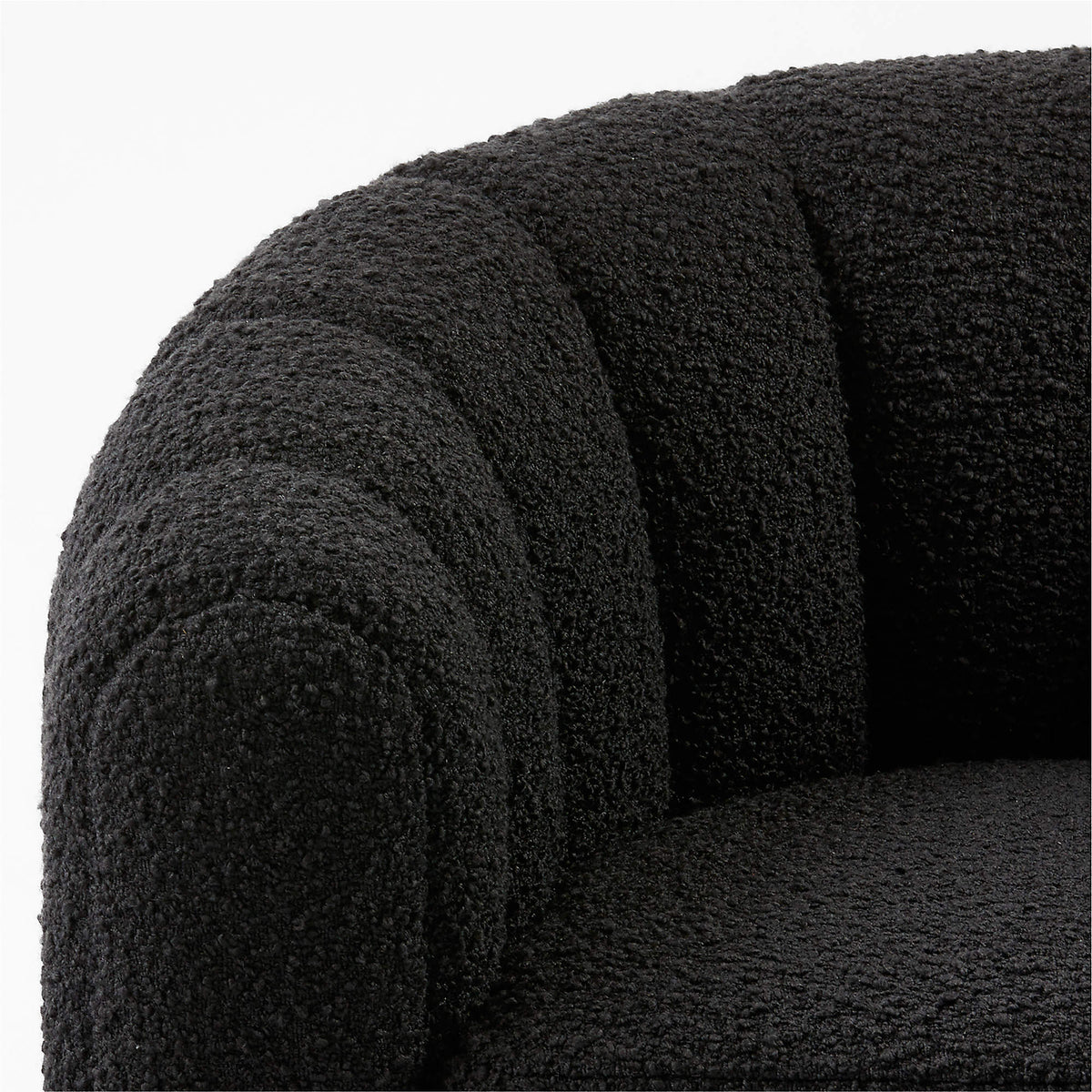 Fitz Channeled Boucle Swivel Chair