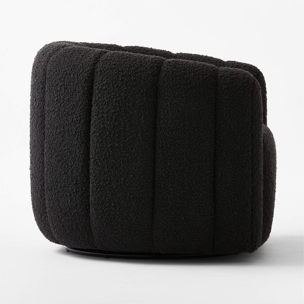 Fitz Channeled Boucle Swivel Chair
