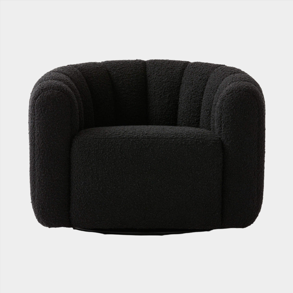 Fitz Channeled Boucle Swivel Chair