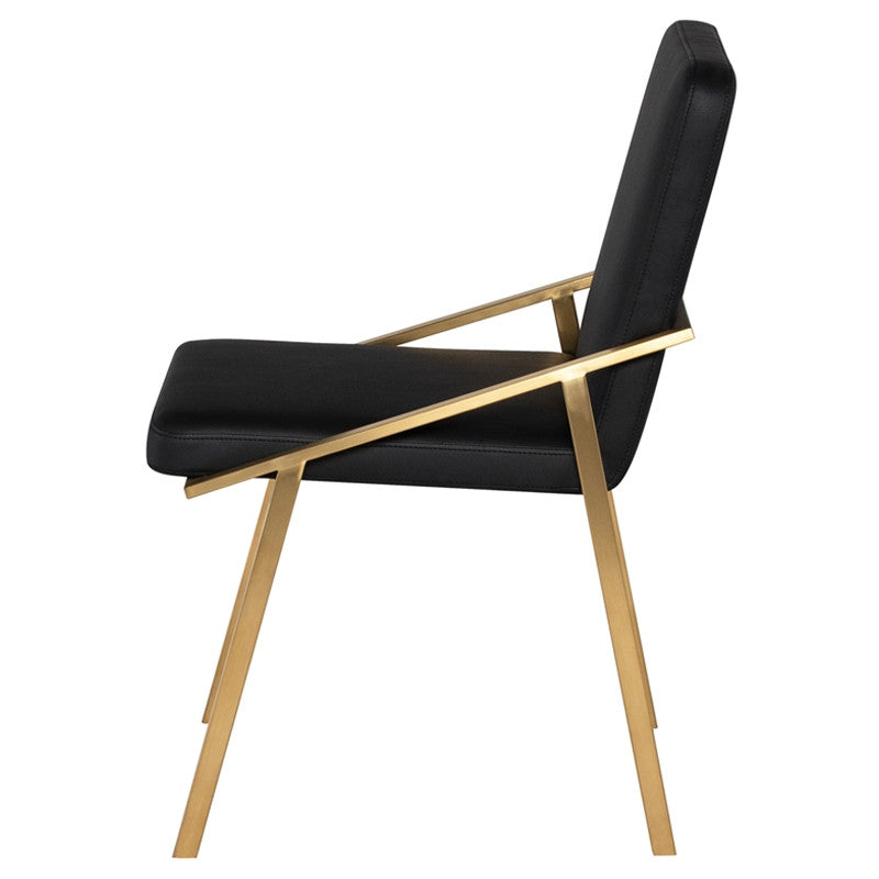 Nika Dining Chair (Brushed Gold Frame)