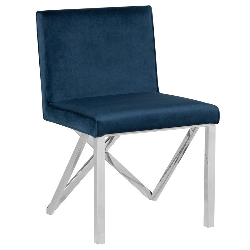 Talbot Dining Chair (Polished Stainless Frame)