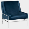 Theodore Occasional Chair - Stainless Frame