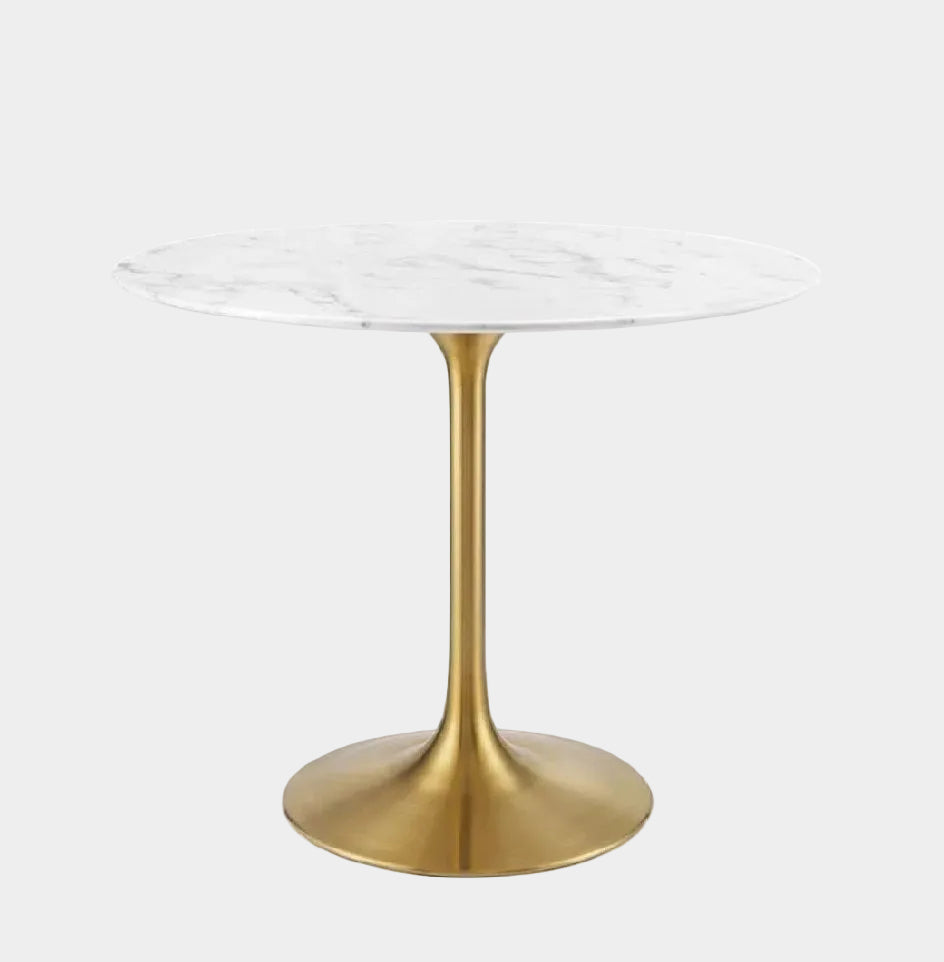 Leo Brass Faux Marble (Stone) Table