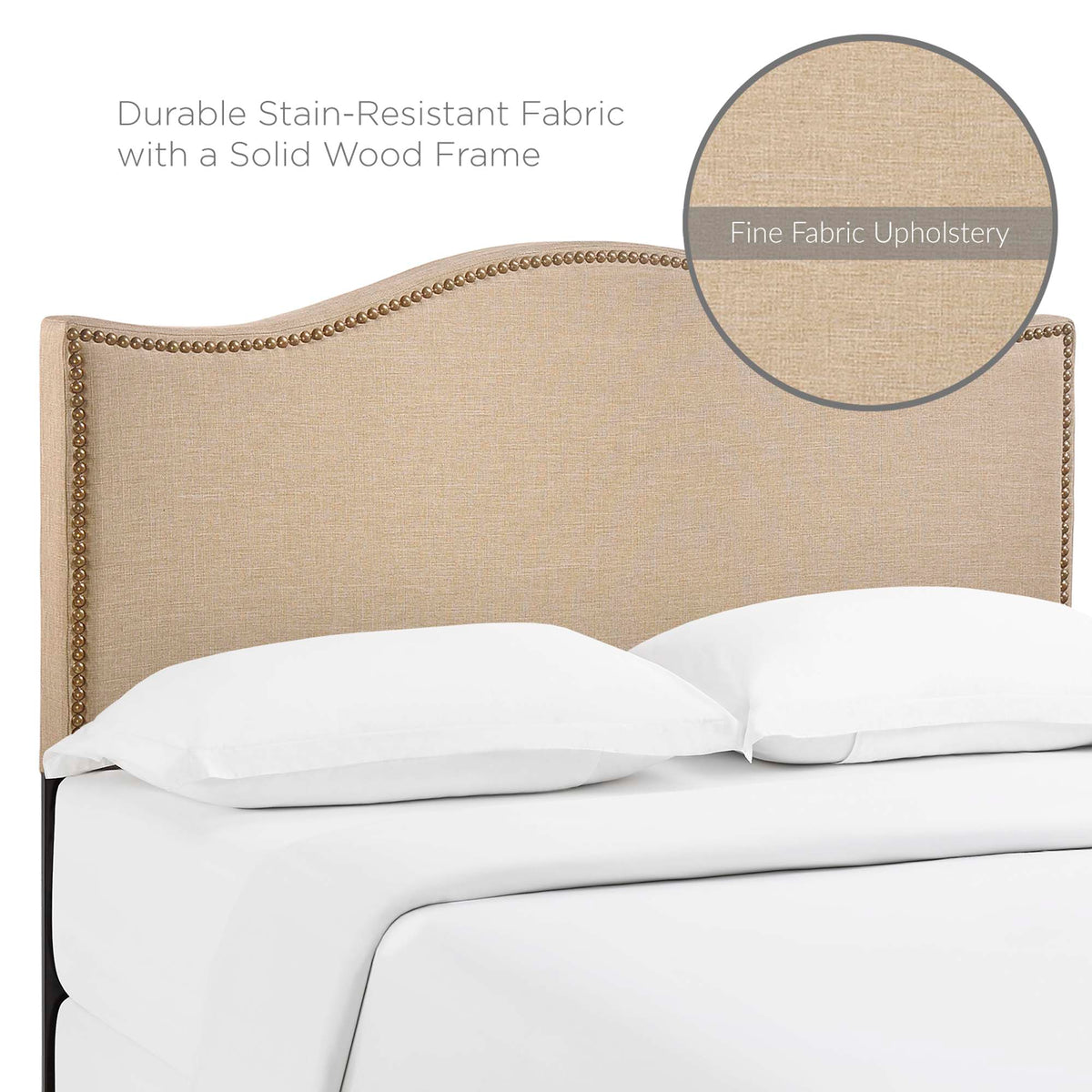 Curl Nailhead Upholstered Headboard