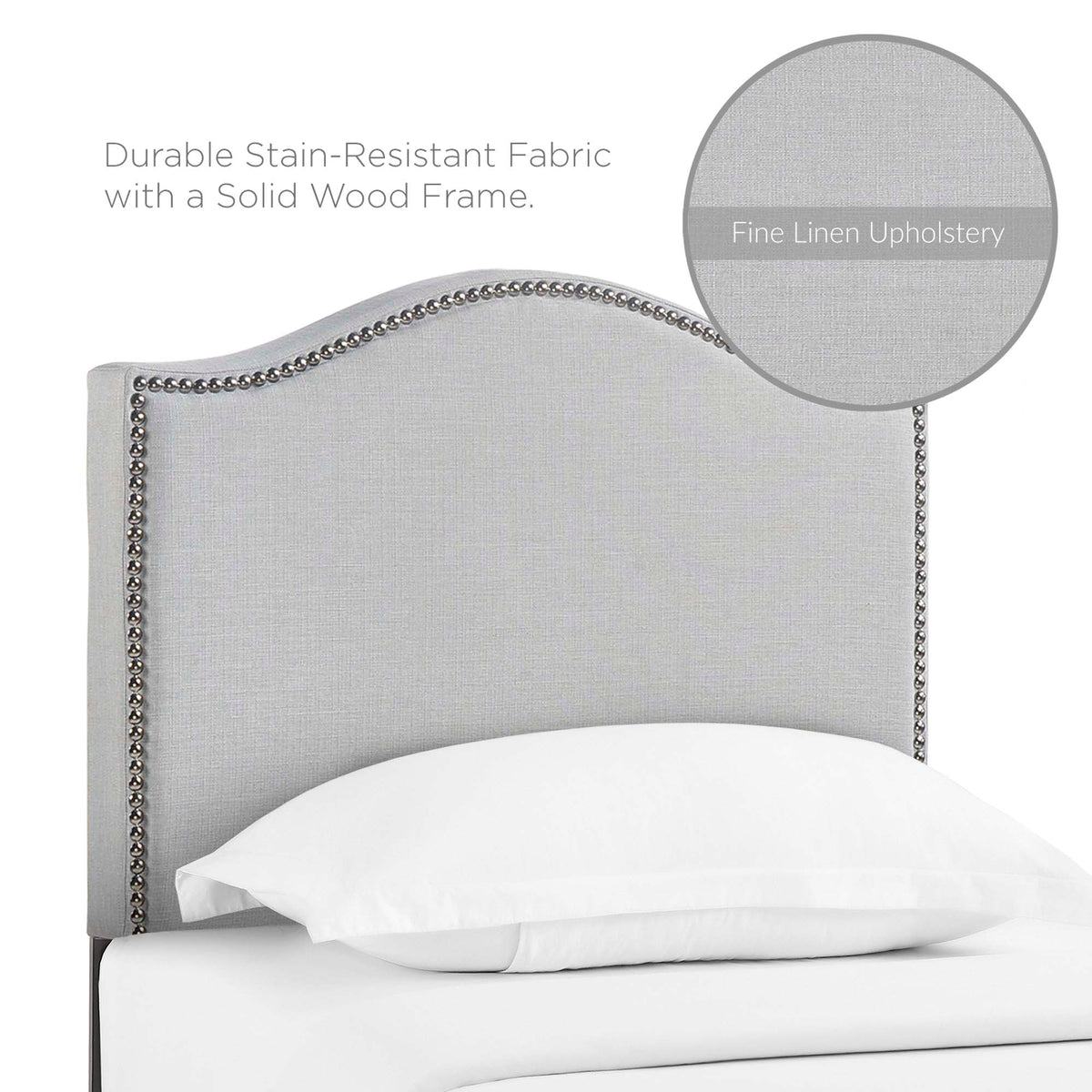 Curl Nailhead Upholstered Headboard