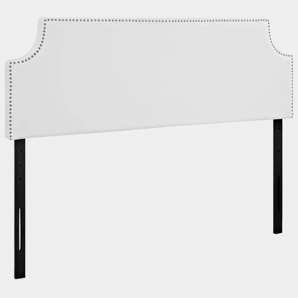 Laura Upholstered Vinyl Headboard in White