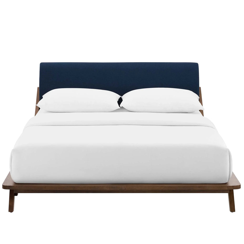 Luella Upholstered Fabric Queen Platform Bed