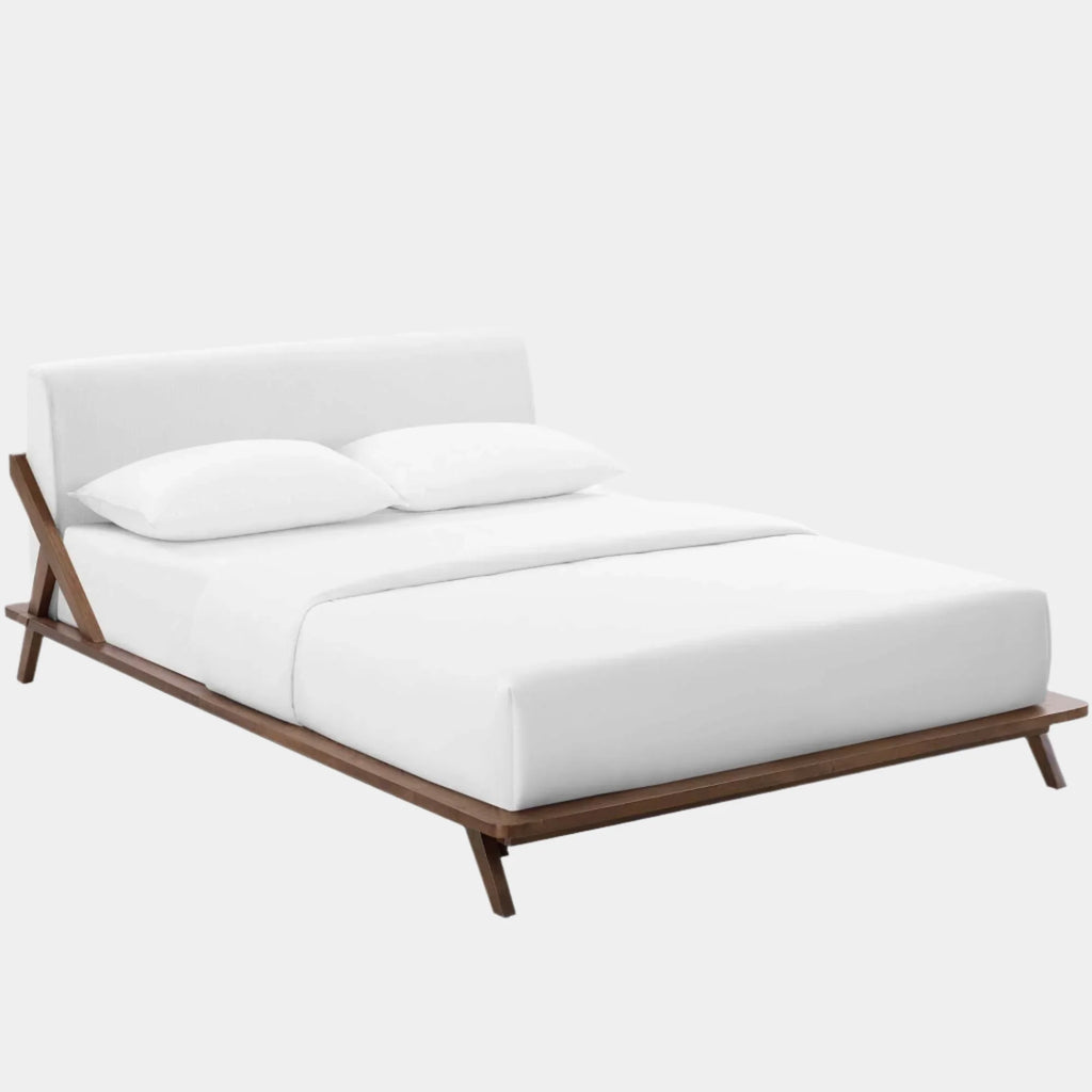 Luella Upholstered Fabric Queen Platform Bed