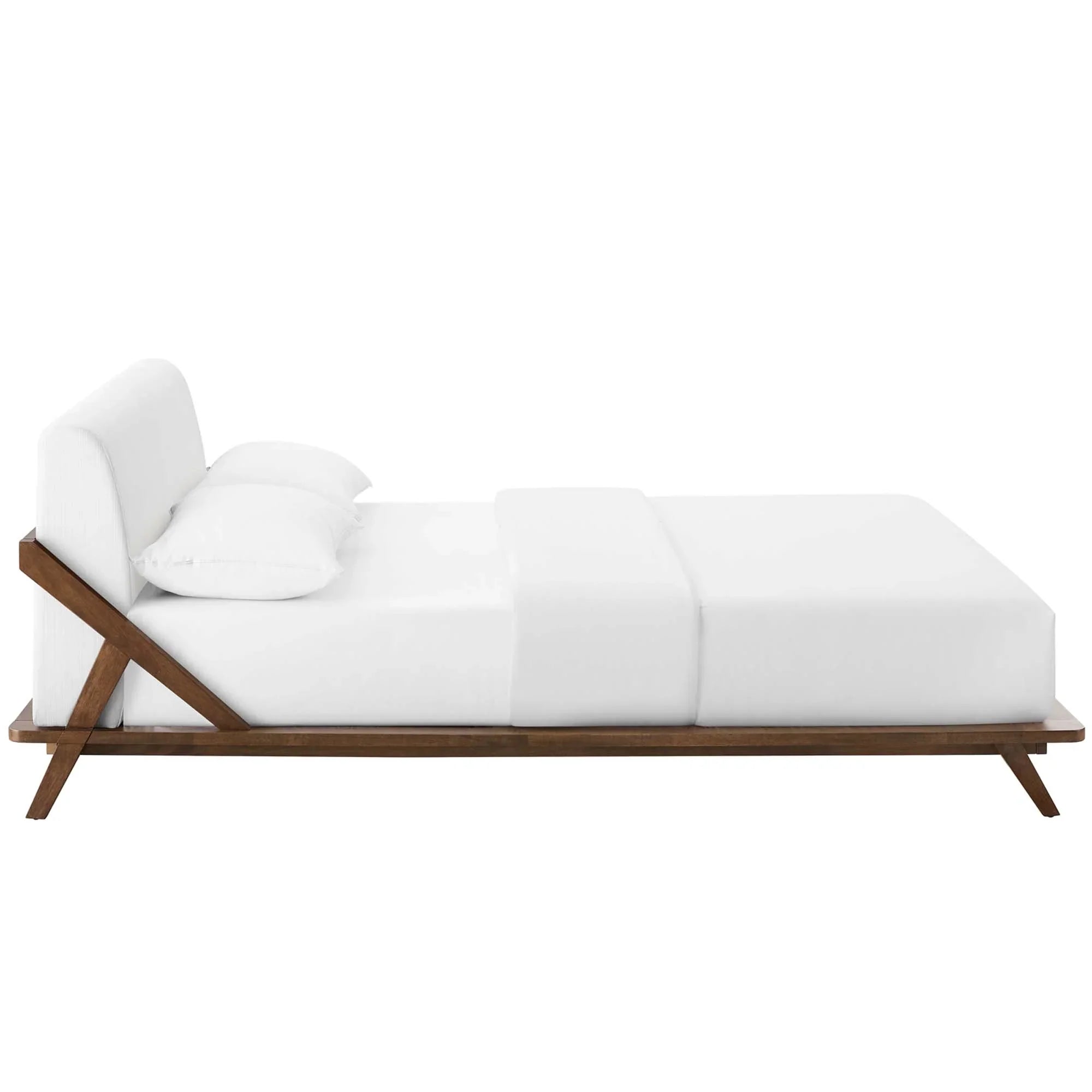 Luella Upholstered Fabric Queen Platform Bed