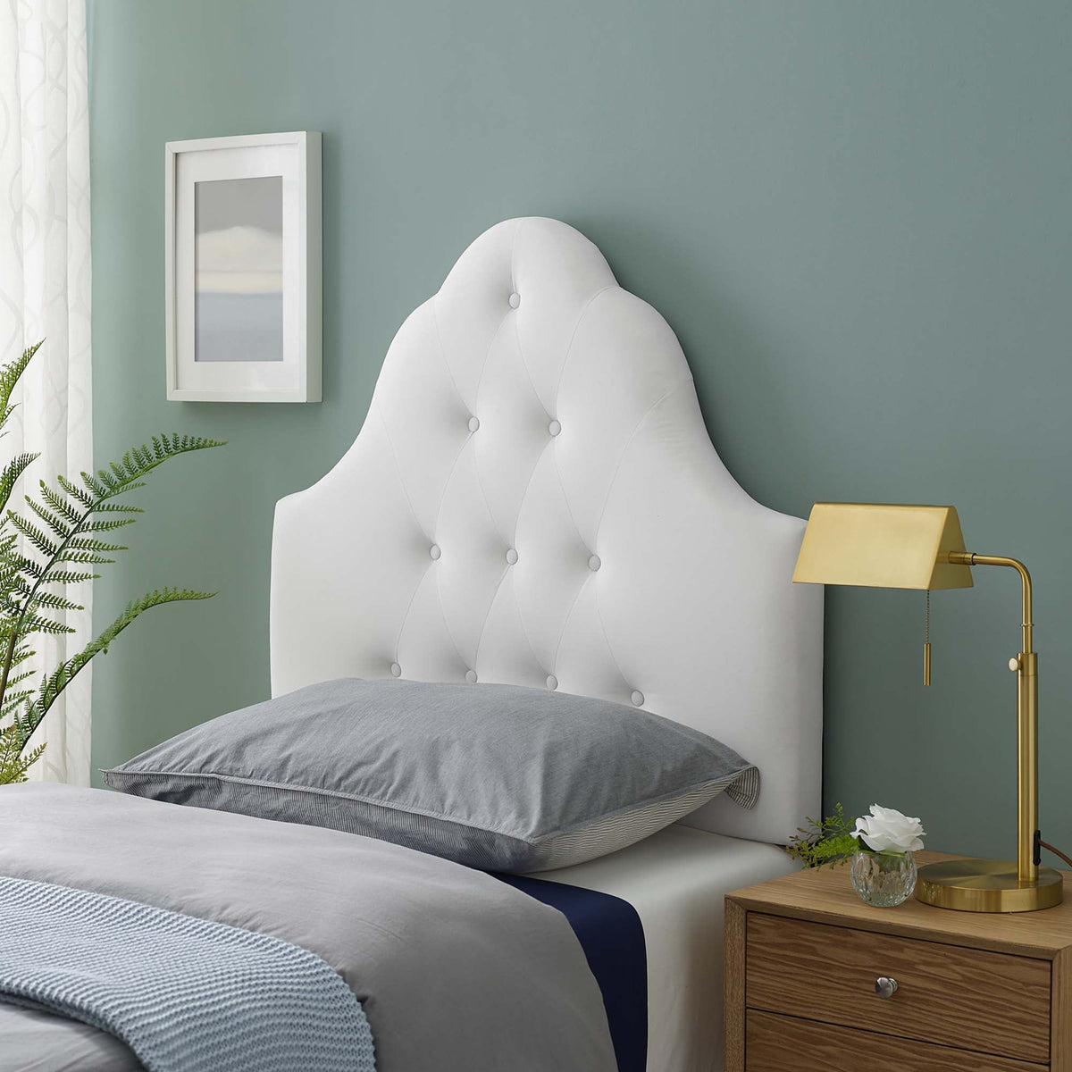 Sovereign Diamond Tufted Performance Velvet Headboard