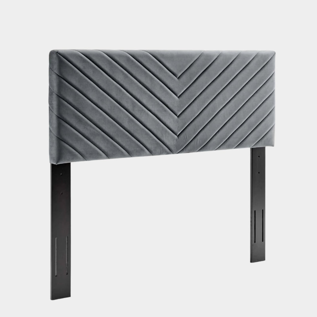 Alyson Angular Channel Tufted Performance Velvet Headboard