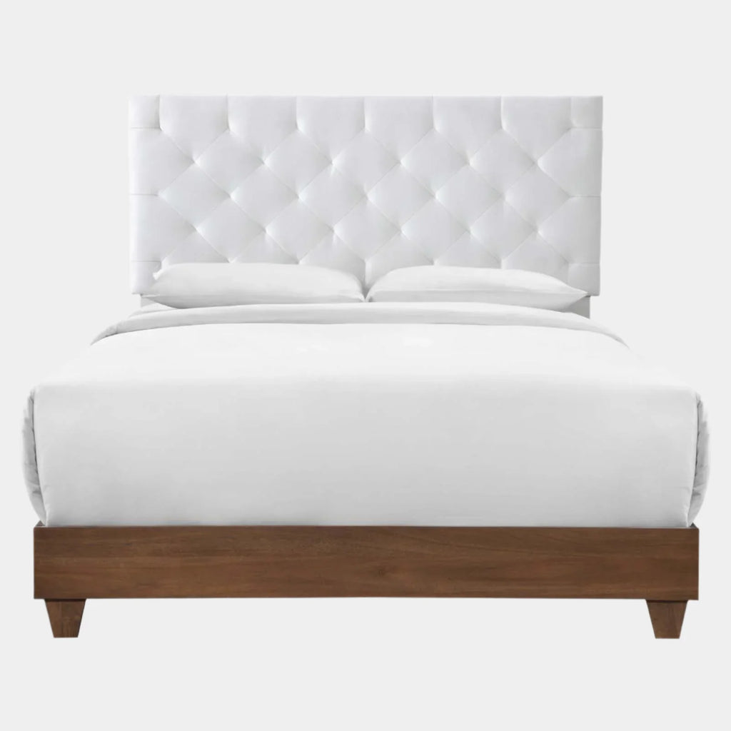 Rhiannon Diamond Tufted Upholstered Fabric Bed