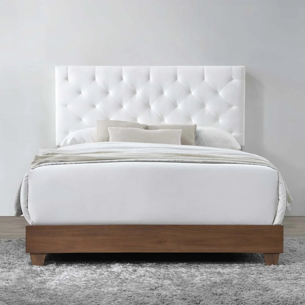 Rhiannon Diamond Tufted Upholstered Fabric Bed