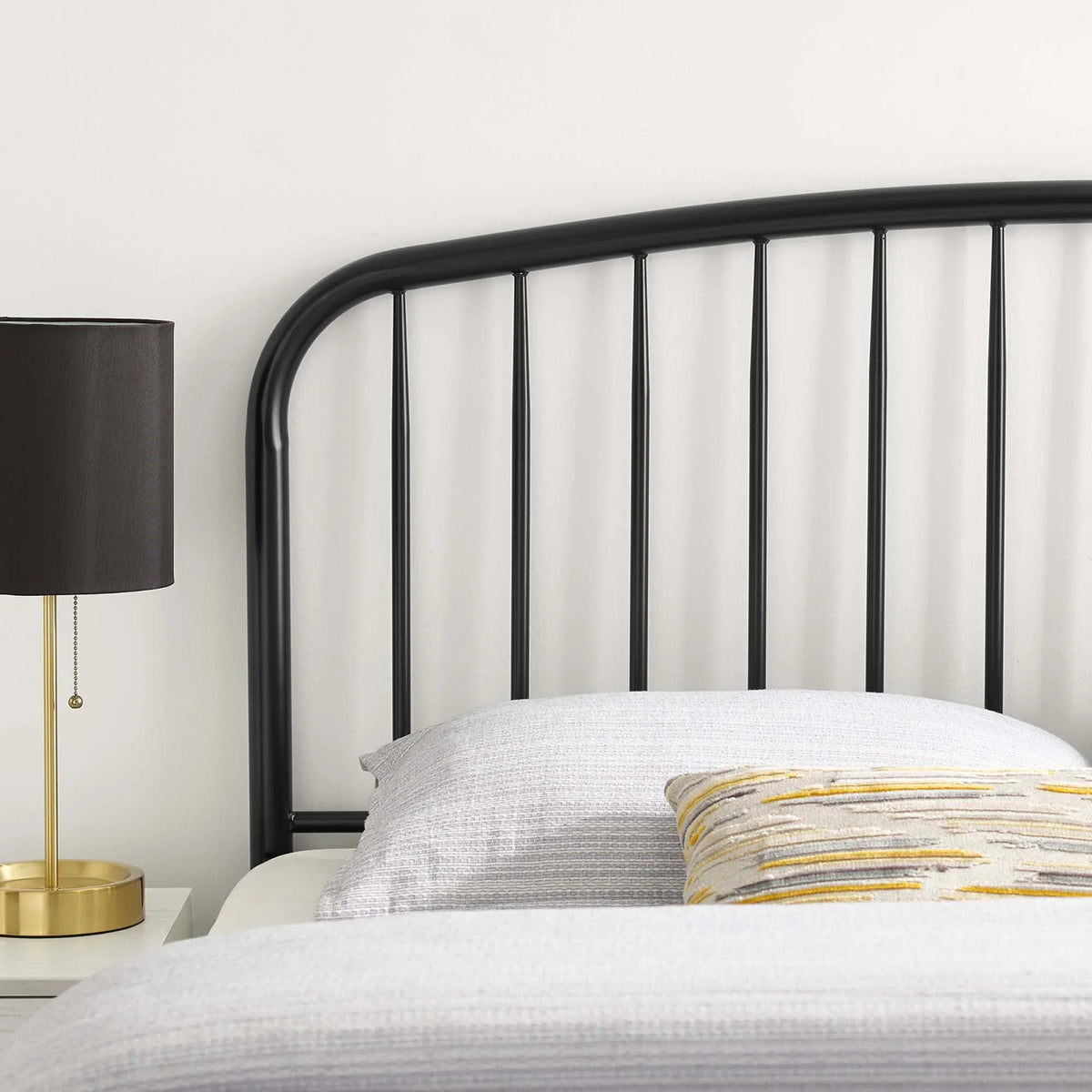 Nova Metal Queen Headboard in Black