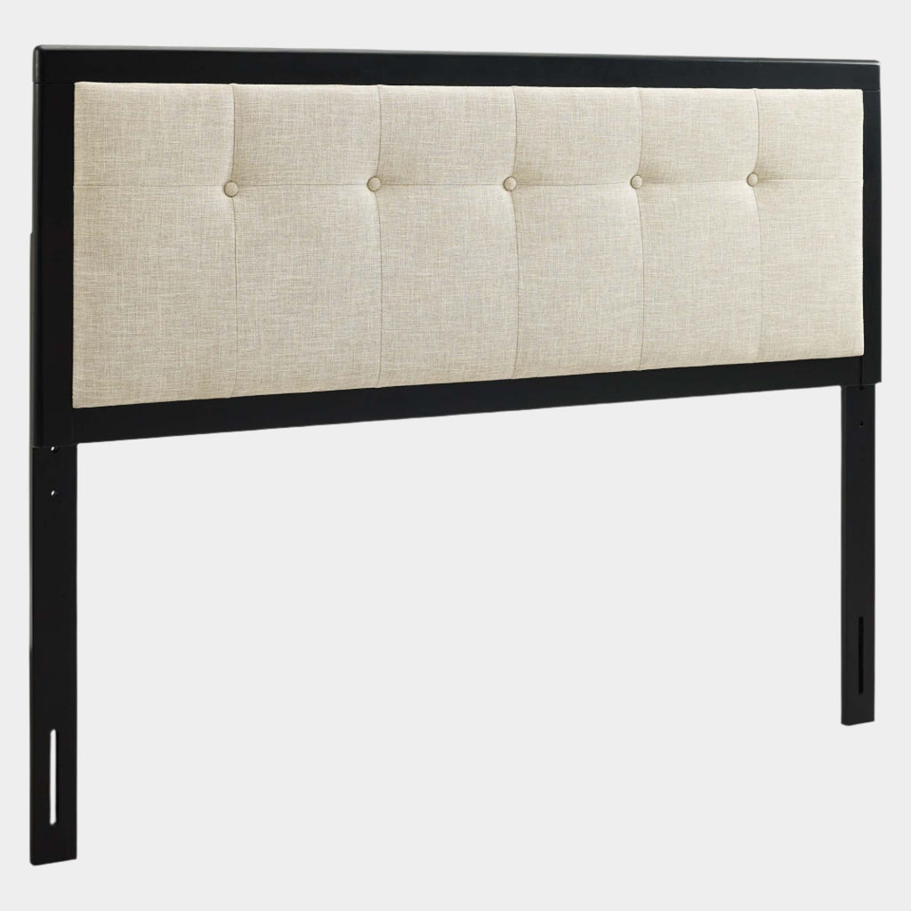 Draper Tufted Fabric and Wood Headboard