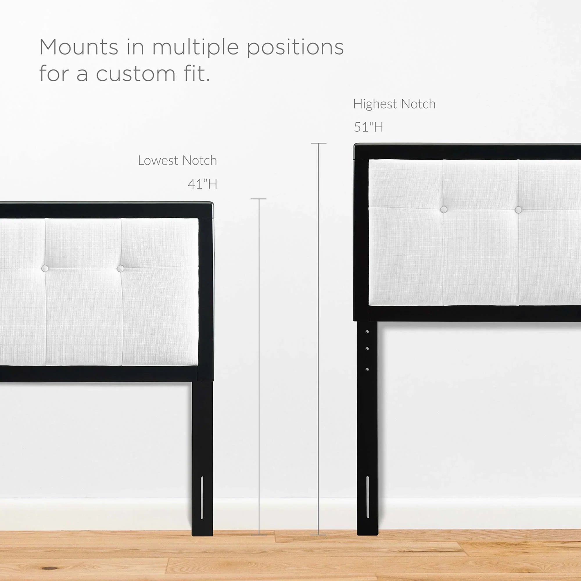 Draper Tufted Fabric and Wood Headboard