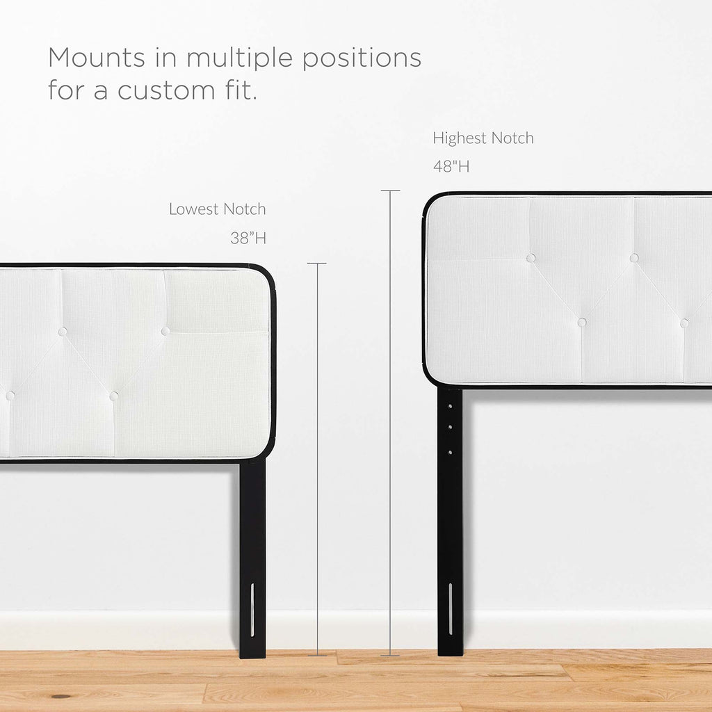 Collins Tufted Fabric and Wood Headboard
