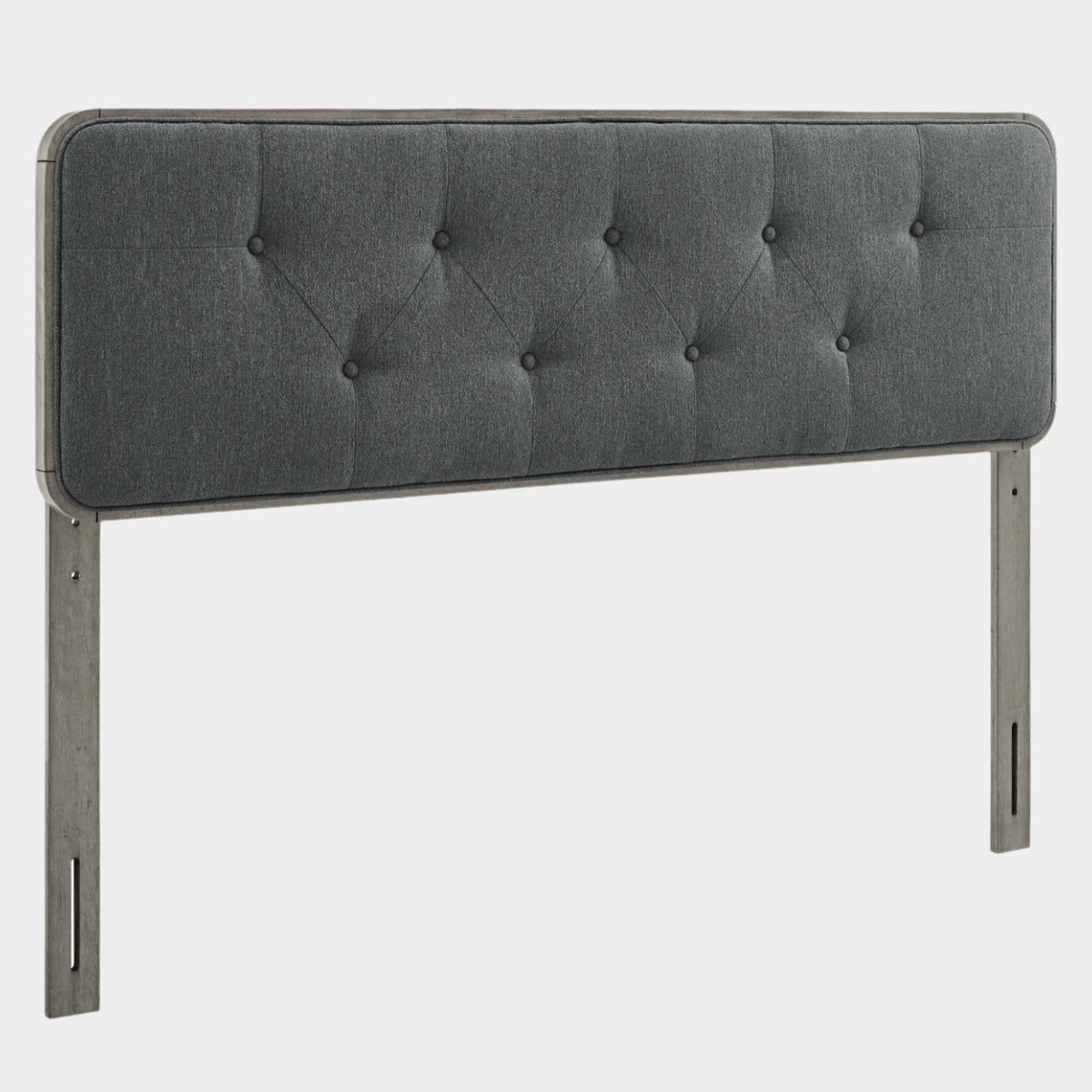 Collins Tufted Fabric and Wood Headboard