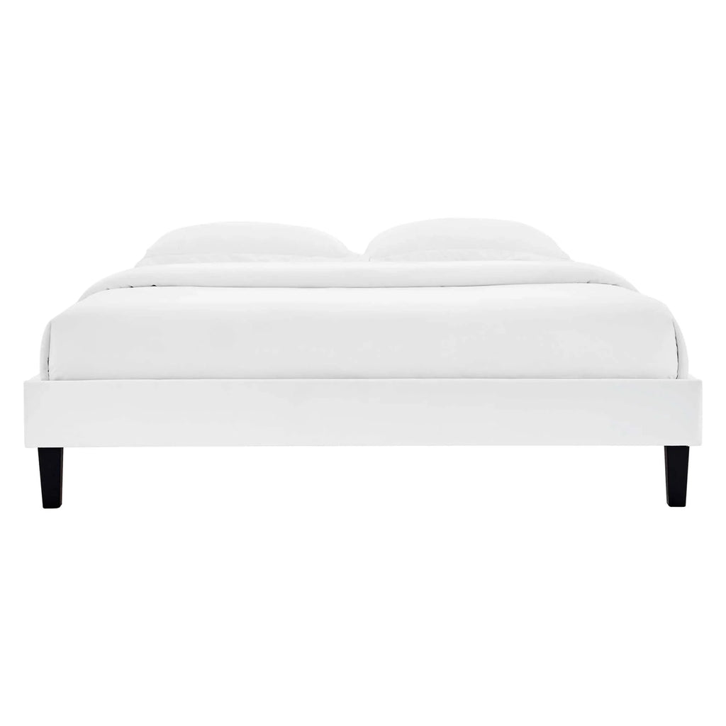 Reign Performance Velvet Platform Bed Frame