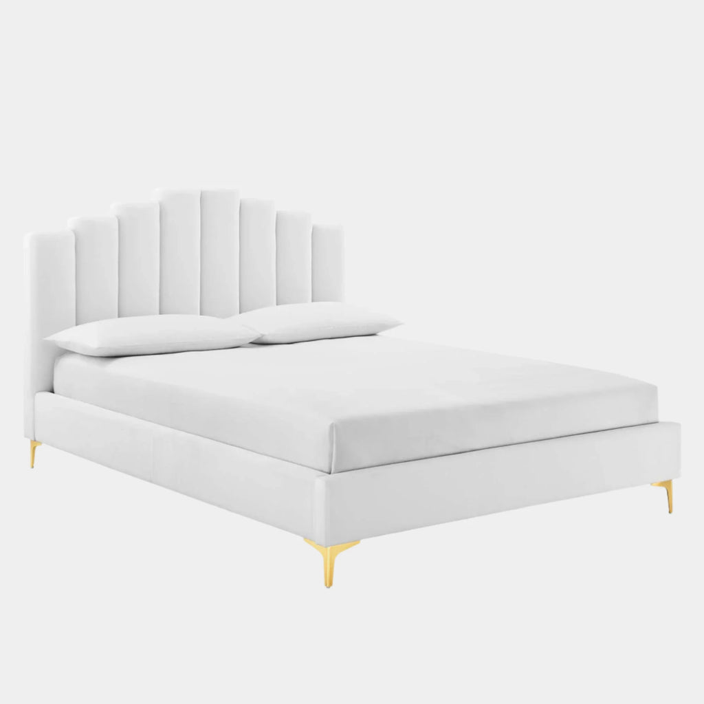 Olivia Performance Velvet Platform Bed