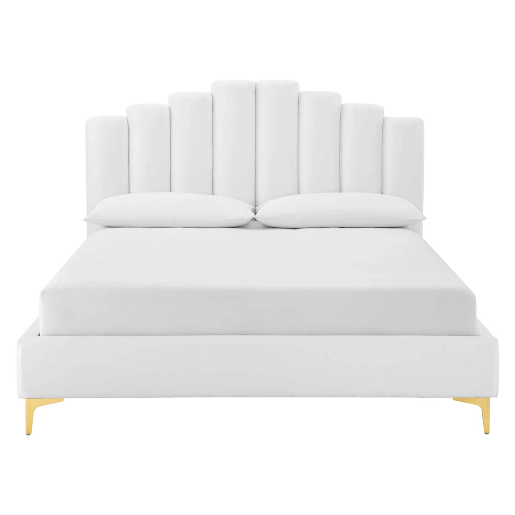 Olivia Performance Velvet Platform Bed