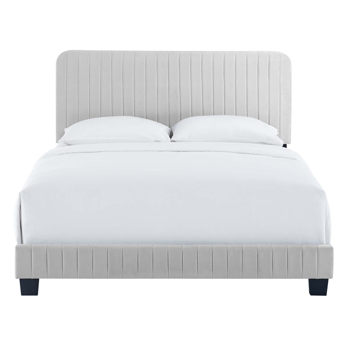 Celine Channel Tufted Performance Velvet Bed