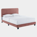 Celine Channel Tufted Performance Velvet Platform Bed