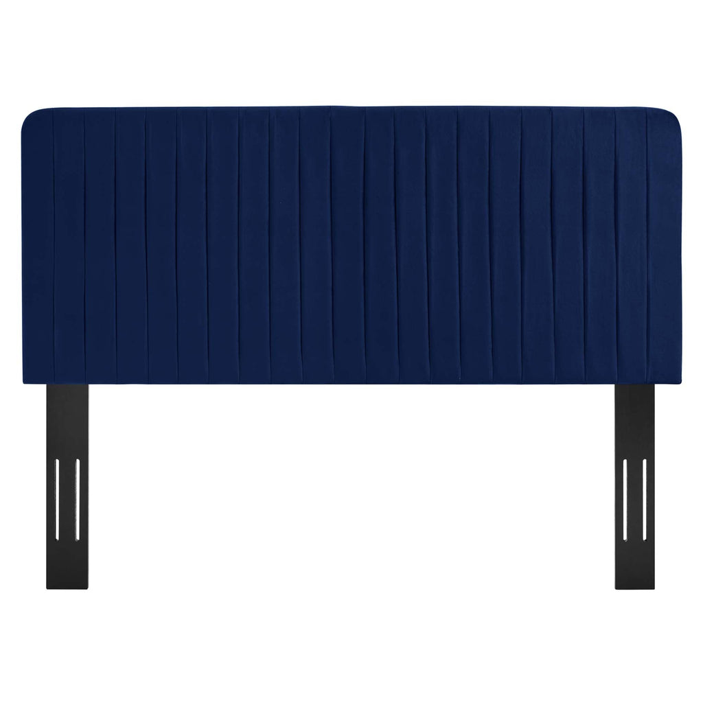 Milenna Channel Tufted Performance Velvet Headboard