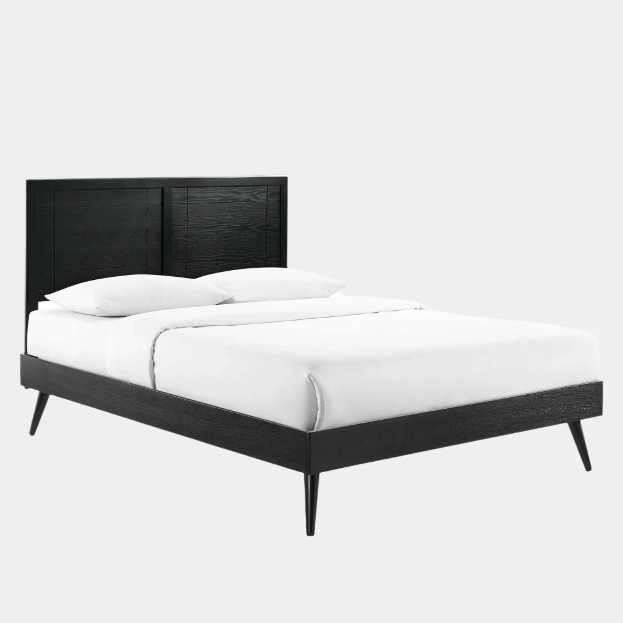 Marlee Wood Platform Bed With Splayed Legs