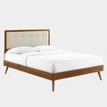 Willow Wood Platform Bed With Splayed Legs