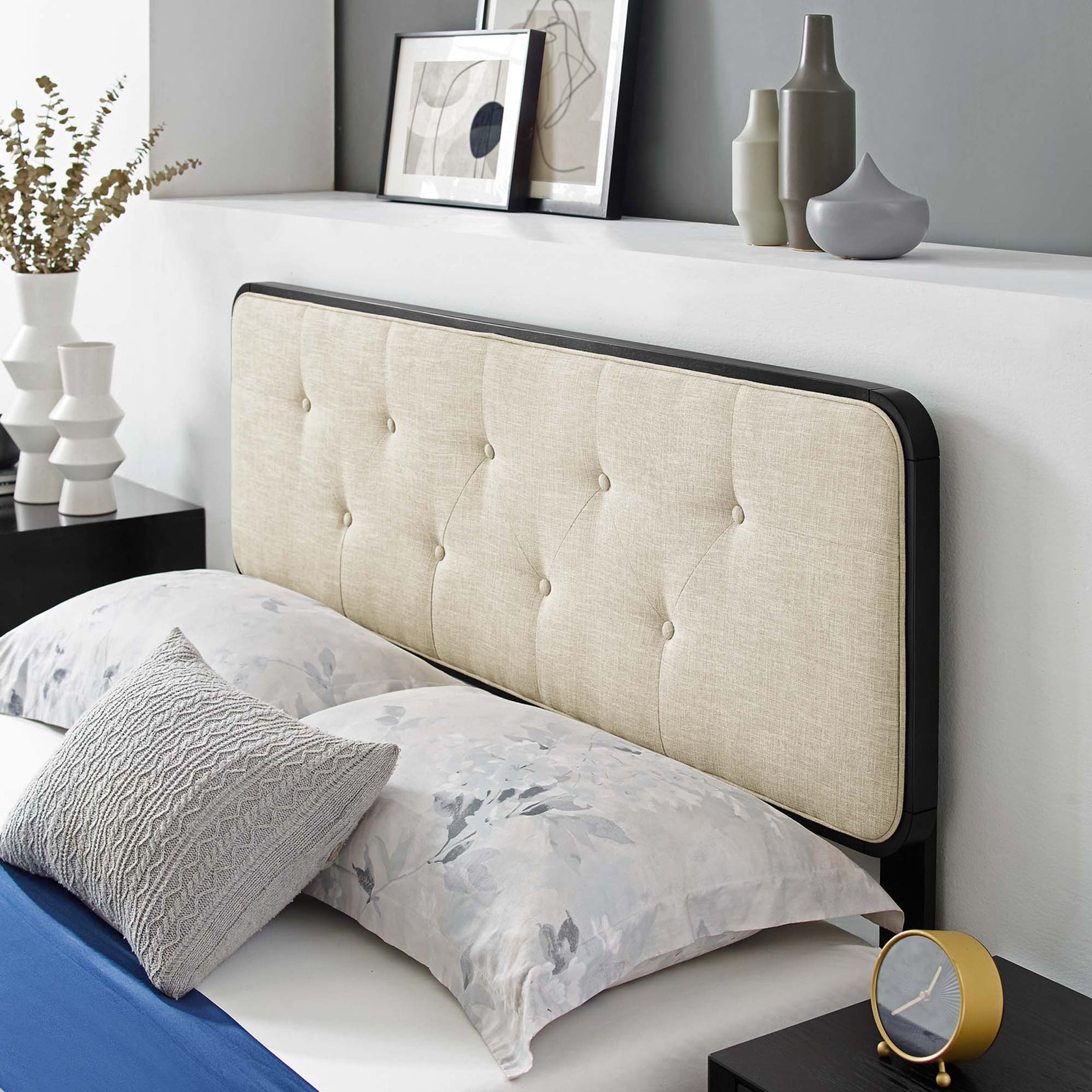 Bridgette Wood Platform Bed With Angular Frame