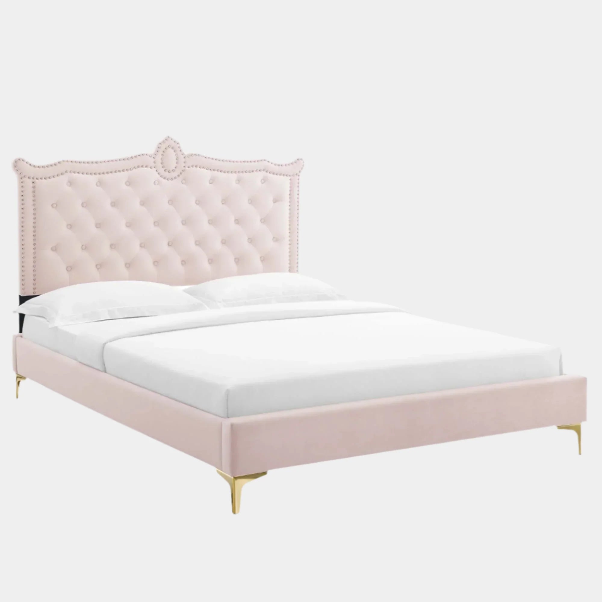 Clara Performance Velvet Queen Platform Bed