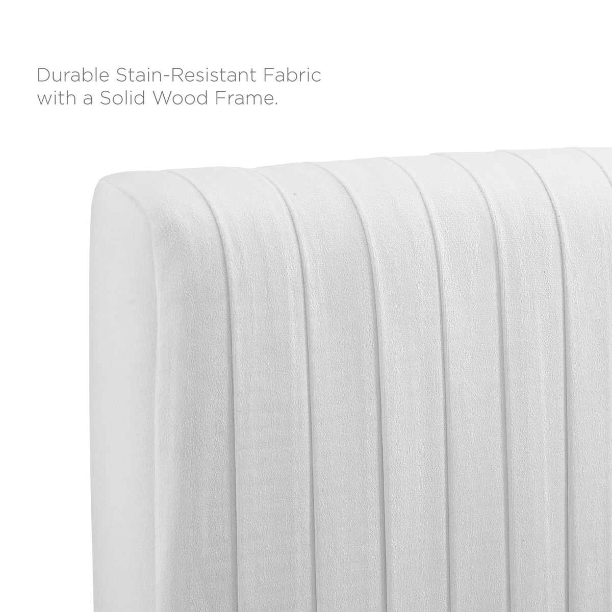 Peyton Performance Velvet Platform Bed With Wood and Gold Legs