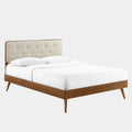 Bridgette Wood Platform Bed With Splayed Legs