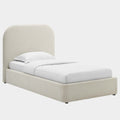 Keynote Upholstered Fabric Curved Platform Bed