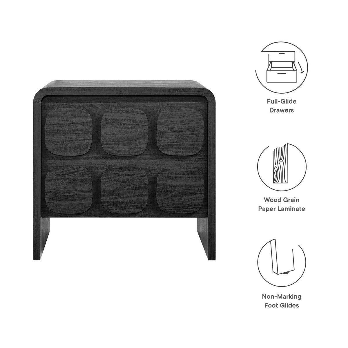 Toscana 2-Drawer Nightstand
